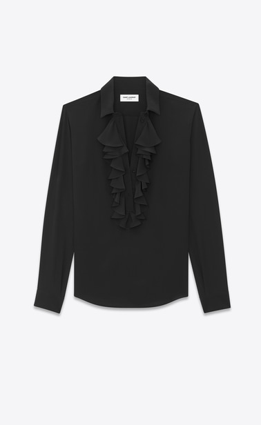 Jabot shirt in silk